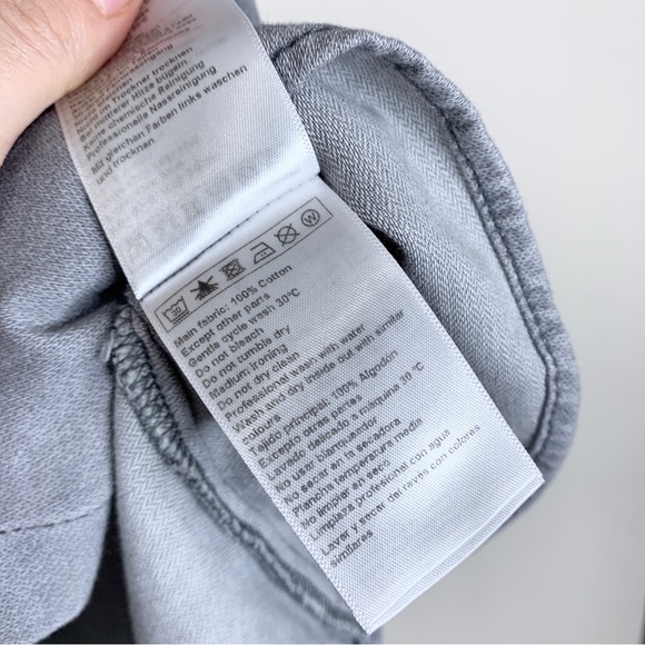 Ba&sh Danee Denim Shirt (Sz 3 / L) Puff Sleeve Button Down Light Grey - Picture 16 of 16